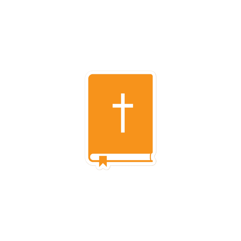 Orange Bible Sticker
